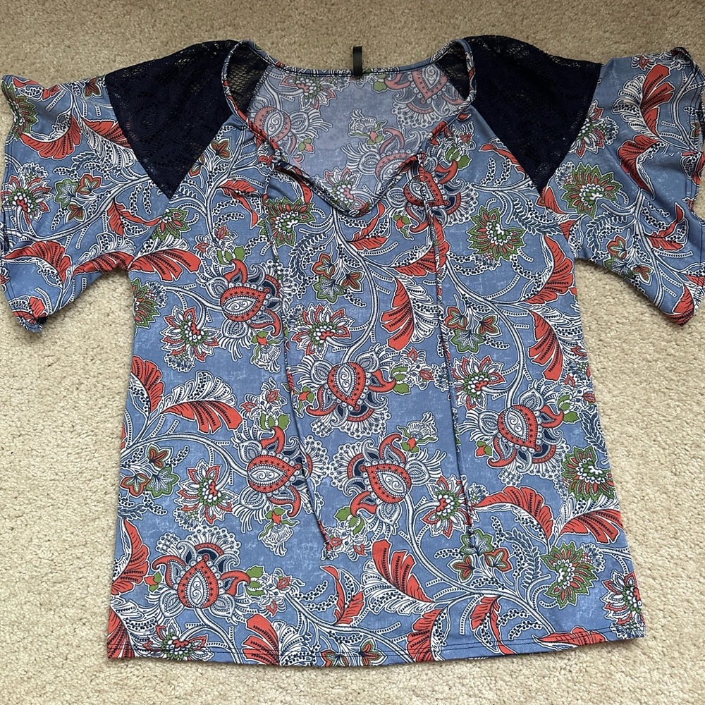 Paisley and Lace Blouse